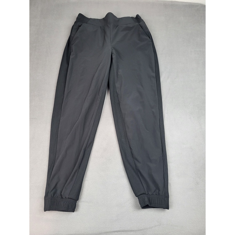 Athleta Brooklyn Pants Womens 2P Black Lightweight Side Zip Baggy Joggers Breezy